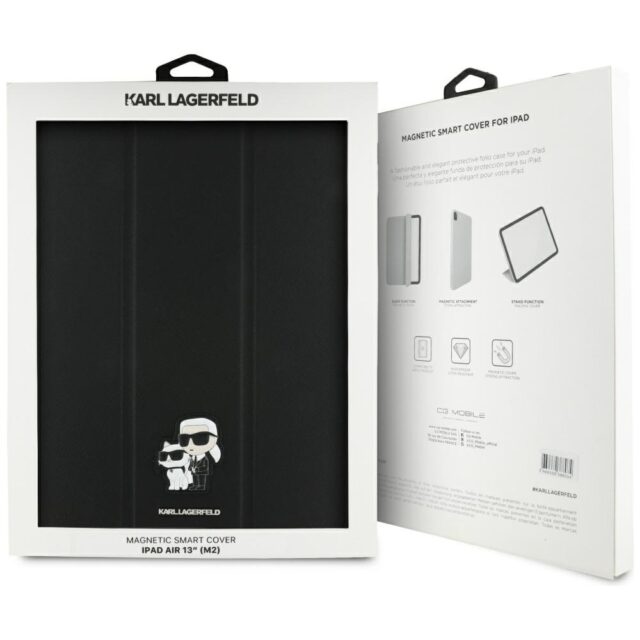 Karl Lagerfeld KLFC13RM24SAKCK iPad Air 13" 2024 Book Cover black Saffiano Magnetic Karl &Choupette - imagine 8
