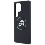 Case Karl Lagerfeld Silicone Double Heads And Circle MagSafe Samsung Galaxy S25 Ultra black - imagine 6