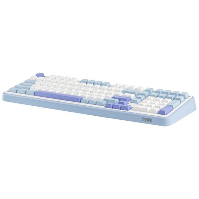 Mechanical keyboard Epomaker TH99 Creamy Jade Switch white-blue - imagine 3