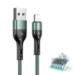 USAMS Braided Cable U55 2A Lightning 1pc for set U55 green 1m SJ448USBSG02 (US-SJ448)