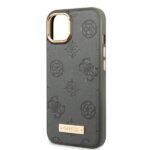 Guess GUHMP13MSAPSTG iPhone 13 / 14 / 15 6.1" grey hardcase Peony Logo Plate MagSafe - imagine 6