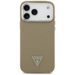 Case Guess Grained Triangle Logo MagSafe for iPhone 17 Pro brown - imagine 3