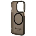 Guess GUHMP14LHTCMK iPhone 14 Pro 6,1" black hard case Gold Outline Translucent MagSafe - imagine 7
