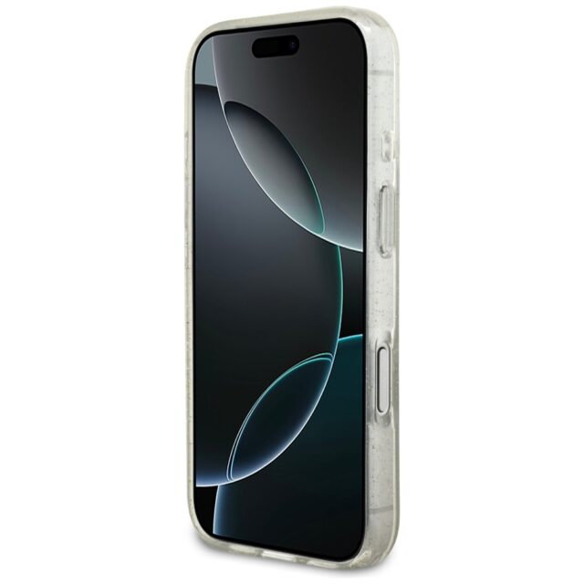 Guess IML Glitter Pearl Strap MagSafe Case for iPhone 17 Pro Clear - imagine 5