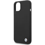 BMW BMHCP15SSILBK iPhone 15 / 14 / 13 6.1" black hardcase Silicone Metal Logo - imagine 6