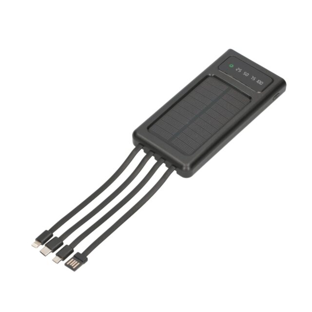 Extralink EPB-091 10000mAh Black | Powerbank | Solar Power bank, USB-C - imagine 10