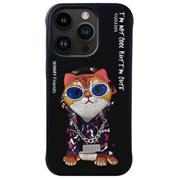 cps-f6cb62ec5dd81426dd2e2777fe4cfb42-2025-12-06-23-31-35 Nimmy case iPhone 15 Pro Max 6.7" black Glasses Cool Cat - imagine 1
