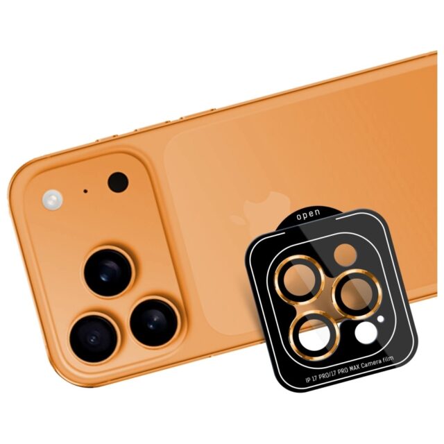 Camera lens protection 3MK Lens Protection Pro for Apple iPhone 17 Pro / 17 Pro Max orange - imagine 5