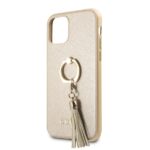 Guess GUHCN58RSSABE iPhone 11 Pro beige  hard case Saffiano with ring stand - imagine 5