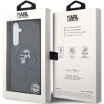 Karl Lagerfeld KLHMS24MHGKCNOK S24+ S926 black hardcase IML Karl&Choupette Glitter MagSafe - imagine 8