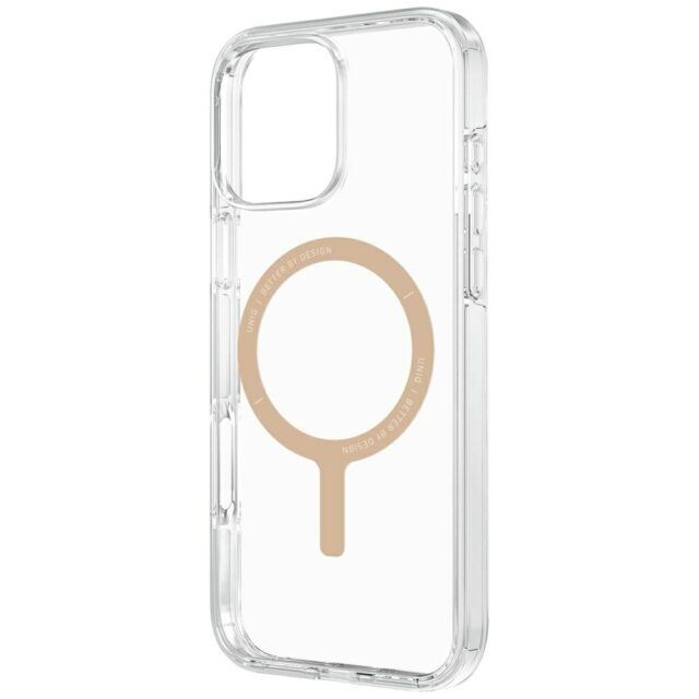 Case UNIQ Clario for iPhone 16 Pro Magclick Charging transparent/gold - imagine 2