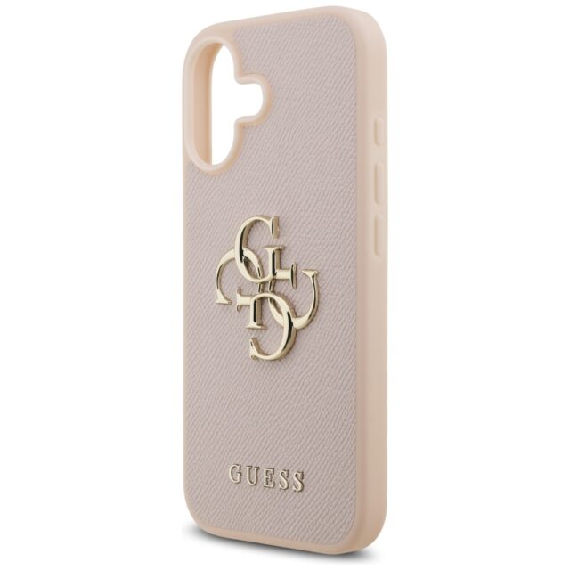 Guess Grained Big 4G & Classic Logo Case for iPhone 17 Pink - imagine 6