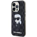 Karl Lagerfeld KLHCP15LHNKMKLK iPhone 15 Pro 6.1" black hardcase Monogram Ikonik - imagine 2