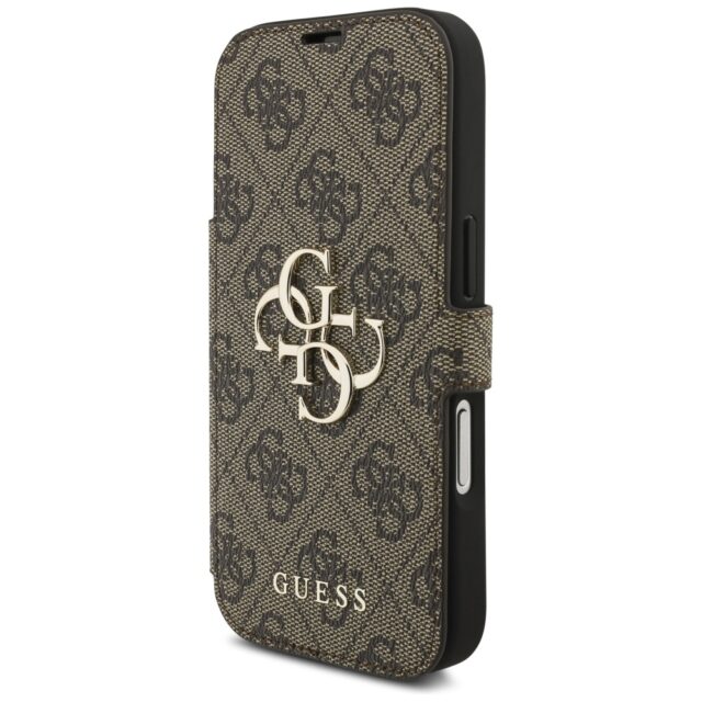 Guess Book 4G Metal Logo Case for iPhone 17 Pro Brown - imagine 2