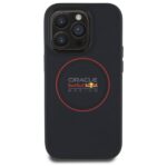 Red Bull RBHMP14L24PUILVR iPhone 14 Pro  6.1" hardcase navy Leather Red Ring MagSafe - imagine 3