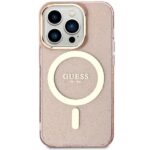 Guess GUHMP14XHCMCGP iPhone 14 Pro Max 6.7" pink hardcase Glitter Gold MagSafe - imagine 3