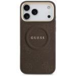 Case Guess Peony Hot Stamp MagSafe for iPhone 17 Pro Max brown - imagine 3