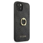 Guess GUHCP13M4GMRGR iPhone 13 / 14 / 15 6,1" grey hardcase 4G with ring stand - imagine 4