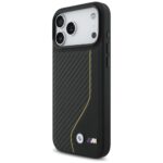 Case BMW M Carbon Line & Logo MagSafe for iPhone 17 Pro Max yellow - imagine 2