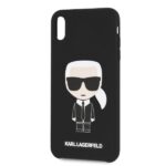 Karl Lagerfeld KLHCI65SLFKBK iPhone Xs Max  hardcase black Silicone Iconic - imagine 5