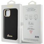 Guess GUHCP15SSMBSLK iPhone 15 / 14 /13 6.1" black hardcase Silicone Script Metal Logo & Fram - imagine 8