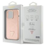 Guess GUHCP15XPCRTHCP iPhone 15 Pro Max pink hardcase Croco Triangle Metal Logo - imagine 8