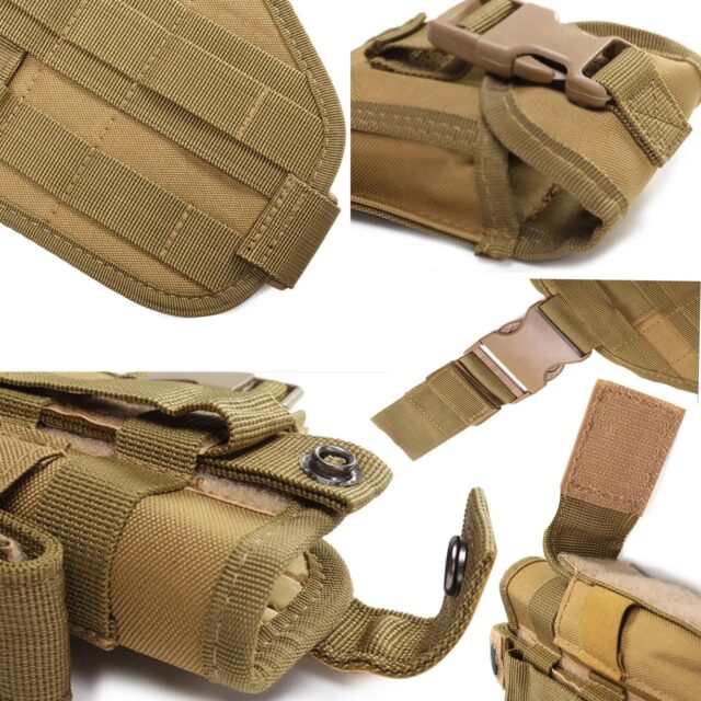 Extralink Military Modular Tactical Thigh Panel with Pistol Holster Molle ASG MIL-1118 - imagine 6