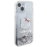 Hello Kitty HKHCP14SLIKHET iPhone 14 /15 / 13 6.1" silver hardcase Liquid Glitter Charms Kit - imagine 4