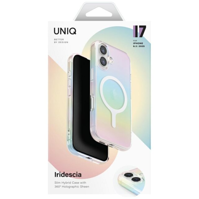 UNIQ Iridescia case for iPhone 17 Magclick Charging holo quartz - imagine 6