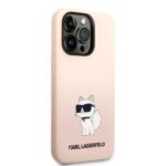 Karl Lagerfeld KLHCP14LSNCHBCP iPhone 14 Pro 6,1" hardcase pink Silicone Choupette - imagine 4