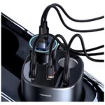 USAMS Car Splitter 2xUSB-A / 1xUSB-C C28 245W grey CC151TC01 (US-CC151) - imagine 4