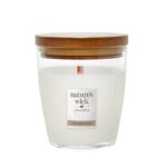 WoodWick Nature's Wick Cashmere Wool Medium | Scented candle | 1 wooden wick, 284g
