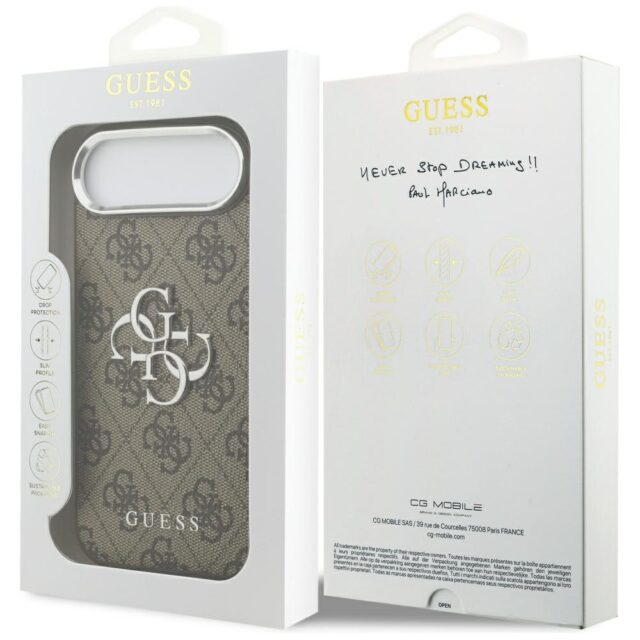 Case Guess 4G Big 4G Classic Logo for  iPhone Air brown silver - imagine 8