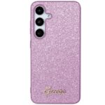 Guess GUHCS24SHGGSHU S24 S921 purple hardcase Glitter Script - imagine 3