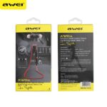 AWEI A920BL Bluetooth sports headphones black magnetic - imagine 6