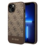 Guess GUHCP14MG4GLBR iPhone 14 Plus / 15 Plus 6.7" brown hard case 4G Stripe Collection
