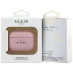 Case Guess Grained Classic Logo Hook for  AirPods Pro 3 pink - imagine 4