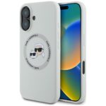 Case Karl Lagerfeld Silicone Double Heads And Circle MagSafe for iPhone 16 beige