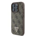 Guess GUHCP16LP4TDPW iPhone 16 Pro 6.3" brown hardcase Leather 4G Triangle Strass MagSafe - imagine 2