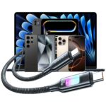 USAMS TC Series SJ750 100W USB-C to USB-C cable 1.2 m tarnish - imagine 4