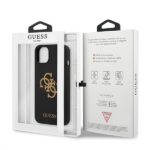 Guess GUHCP13SLS4GGBK iPhone 13 mini 5,4" black hard case Silicone 4G Logo - imagine 8