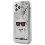 Karl Lagerfeld KLHCP12LLCGLSL iPhone 12 Pro Max 6,7" silver hardcase Liquid Glitter Choupette - imagine 2
