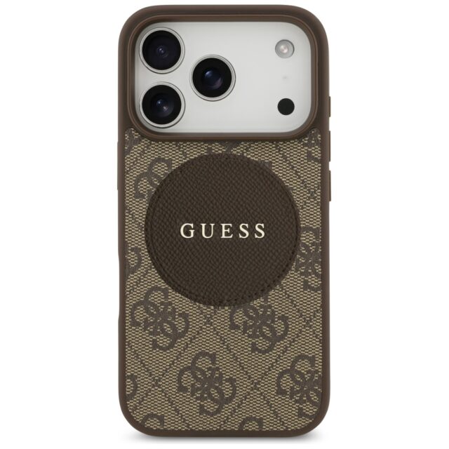 Case Guess 4G Circle Classic Logo        MagSafe for iPhone 17 Pro brown - imagine 3