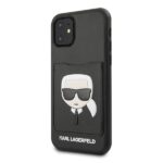 Karl Lagerfeld KLHCN61CSKCBK iPhone 11 6,1" / Xr hardcase black Karl`s Head Cardslot - imagine 2