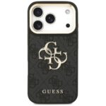 Case Guess 4G Big 4G Classic Logo Big Strap Metal Buttons for iPhone 17 Pro black - imagine 3