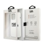 Karl Lagerfeld KLHCP13LSLKLWH iPhone 13 Pro / 13 6,1" Silicone Stack Logo white - imagine 8