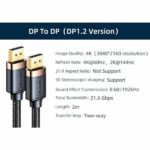 USAMS DP - DP Cable U74 2.0m black 4K HD SJ531HD01 (US-SJ531) - imagine 2