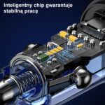 USAMS car charger 1xUSB+1xUSB-C C32 30W Fast Charge blue CC164CC02 (US-CC164) - imagine 3