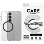 CARE by PanzerGlass Flagship Urban Combat Black QI Case for Samsung Galaxy S25 Transparent