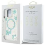 Case Guess Resin Flowers Glitter MagSafe for iPhone 16 Pro turquoise - imagine 8